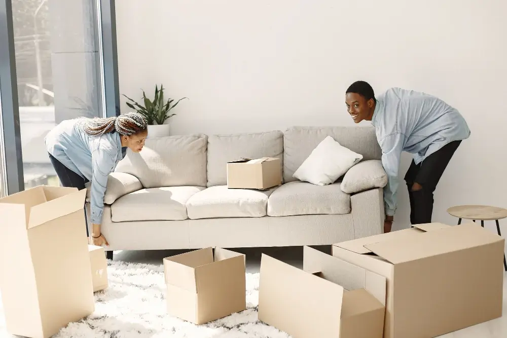 Moving furniture on carpets