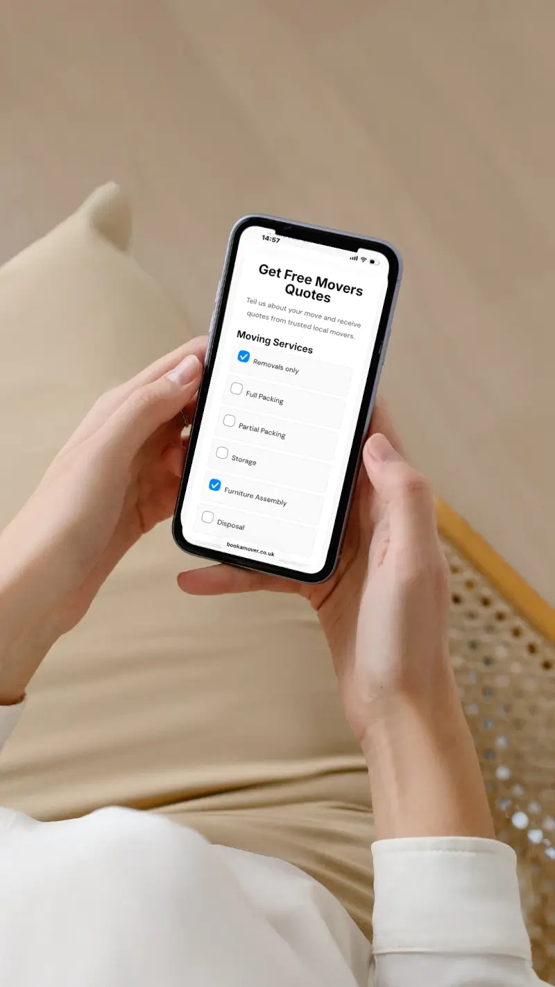 user submitting movers request